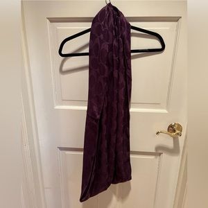 Coach Dark Purple Authentic Infinity Scarf with Coach Logo